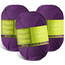 Hilo Hearth & Harbor Paquete de 3 de 229 m Algodón-Nylon Morado