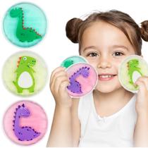Hilph Kit Infantil com 3 Bolsas de Gel em Formato de Dinossauro, Macias e Reutilizáveis