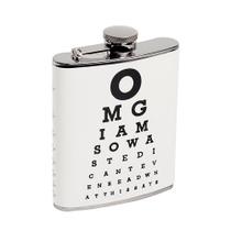 Hip Flask Wild Eye Designs Hindsight é de aço inoxidável 20/20