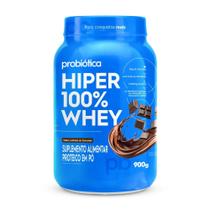 Hiper 100 Whey 900g Suplemento Proteico Sabor Chocolate Probiotica