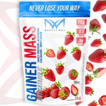 Hipercalórico Anabolic Gainer Mass 3kg Sabor Morango- Muscle Way