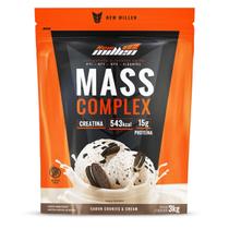Hipercalórico Mass Complex 14.400 Refil 3kg Sabor Cookies New Millen