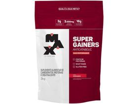 Hipercalórico Max Titanium Sugar Gainers em Pó - 3kg Morango