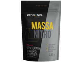 Hipercalórico Probiótica Massa Nitro Morango - em Pó 2,52kg