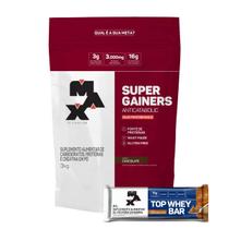 Hipercalórico Super Gainers 3kg e Barrinha 41g - Max Titanium