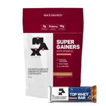 Hipercalórico Super Gainers 3kg e Barrinha 41g - Max Titanium