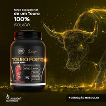 Hipercalórico Touro Forte Isolate Mass-Morango Proteinas Nobres C/ Whey Isolado 2kg