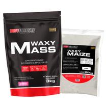 Hipercalórico Waxy Mass 3kg + Waxy Maize 800g - Ganho de Massa Muscular - Bodybuilders