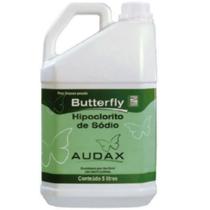 Hipoclorito de Sódio Cloro Ativo Butterfly Galão c/ 5 Litros. Com 5% de cloro ativo. - AUDAX