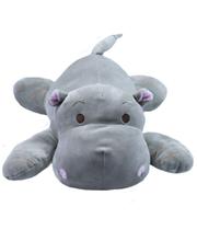 Hipopótamo Cinza Deitado Fofy Toys XT8881M 36cm