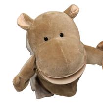 Hipopótamo Fantoche Pelúcia De Mão Infantil Animais 25cm - Outlet Boxe