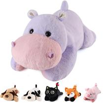 Hipopótamo meóstástico de pelúcia pesado 22 cm 2 kg de pelúcia