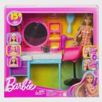 Hkv00 barbie totally hair boneca salão de beleza