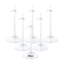 HmIEPRS 20PCS Doll Stand Display Holder, Suporte de suporte de exibição de boneca ideal com clipe de cintura ajustável para bonecas de 11 a 13 polegadas de altura