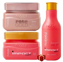 Hobety Cronograma Kit Impact + Máscara Rose Gold 300G