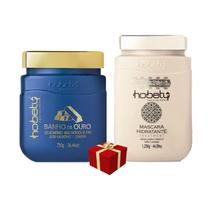 Hobety Máscara Banho De Ouro 750G + Máscara Hidratante 1250G