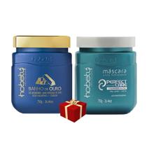 Hobety Máscara Banho Ouro 750G + Máscara Perfect Care 750G