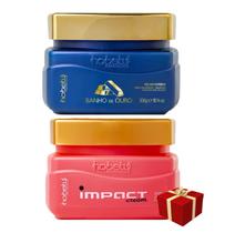 Hobety Máscara Impact 300G + Máscara Banho De Ouro 300G Hobety Máscara Impact 300G + Máscara Banho De Ouro 300G