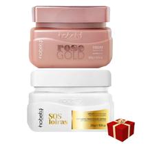 Hobety Máscara Sos Loiras 300G + Máscara Rose Gold 300G