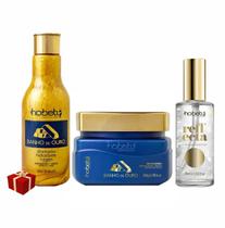 Hobety Sha E Máscara Banho Ouro 300G+ Reflecta Finisher 60Ml