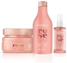 Hobety Trio Rose Gold Shampoo+Máscara 2x300 + Sérum 60ml