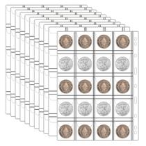 Hojas para Colección de Monedas ANKHOH con 240 Bolsillos para Álbum de Monedas