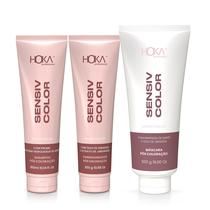 Hoka kit sensiv color shampoo 300ml + condicionador 300g + máscara 500g