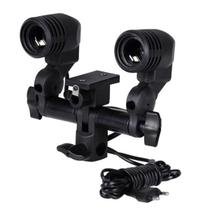 Holder Soquete Iluminação E27 Duplo Sombrinha e Luz Contínua Holder Soquete Iluminação E27 Duplo Sombrinha e Luz Contínua