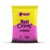 Holi Colors Rosa 100G Caixa com 10 Unidades para Festas e Eventos