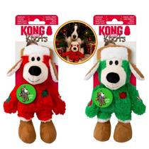 Holiday Wild Knots Bear Medium/Large KONG Brinquedo Pelúcia de Natal para Cachorro