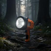 Holofote Lanterna LED Multifuncional Recarregável Power Bank Alta Intensidade Luz Branca Branco Laranja ws-768 Holofote Lanterna LED Multifuncional Recarregável Power Bank Alta Intensidade Luz Branca Branco Laranja ws-768