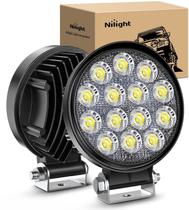 Holofote LED Redondo Nilight de 4,5 Polegadas - 42W 4200LM