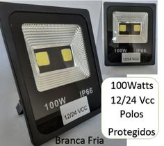 Holofote refletor 100w 12v 24v projetor barco / pesca / caminhão/trailer/ motor home /camping/uso tec. Solar