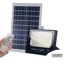 Holofote Refletor Solar 100W Prova D'água Painel automático