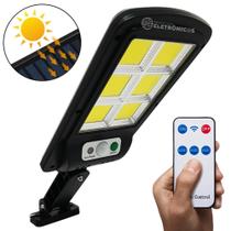 Holofote Solar 300w Refletor Poste Kit Completo Preta Ip66 Com Sensor LKY0034