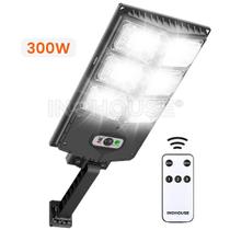 Holofote Solar Refletor Poste 300w Luminaria Autonoma Controle remoto IP65 Preta Holofote Solar Refletor Poste 300w Luminaria Autonoma Controle remoto IP65 Preta
