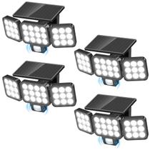 Holofote solar WDTPro 3500LM com sensor de movimento, pacote com 4