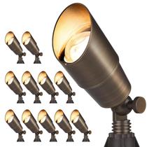 Holofotes de paisagem Gardencoin 12V Brass Bronze, pacote com 12
