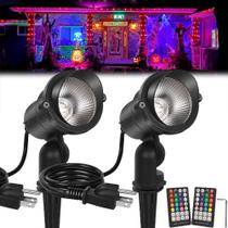 Holofotes externos VOCOCIDOL 12W RGB que mudam de cor, pacote com 2