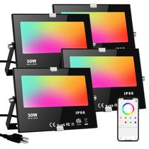 Holofotes LED ChangM 4x30W Bluetooth RGB IP66 à prova d'água