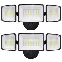 Holofotes Onforu 100W Outdoor 9000LM 6500K com 3 cabeças, 2 unidades Holofotes Onforu 100W Outdoor 9000LM 6500K com 3 cabeças, 2 unidades