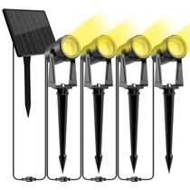 Holofotes solares de paisagem ZYAN 8W IP65 à prova d'água, pacote com 4