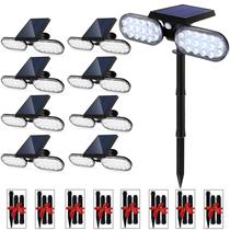 Holofotes solares EMANER, sensor de movimento Dusk to Dawn, pacote com 8