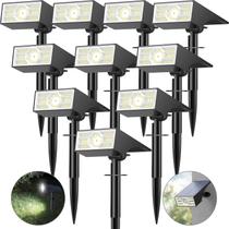 Holofotes solares Katipeal, pacote com 10, 56 LED, IP68, à prova d'água Holofotes solares Katipeal, pacote com 10, 56 LED, IP68, à prova d'água