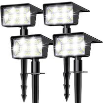 Holofotes solares LAMKEEP Outdoor Waterproof IP68, pacote com 4