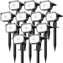 Holofotes solares nipify, pacote com 12, 56 LEDs, impermeáveis, ao ar livre Holofotes solares nipify, pacote com 12, 56 LEDs, impermeáveis, ao ar livre