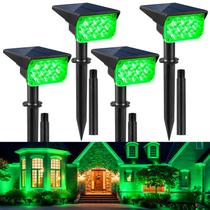 Holofotes solares para exteriores CREPOW 20LED verdes, pacote com 4 IP65