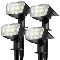 Holofotes solares para exteriores TECKNET 59 LED, pacote com 4, IP65