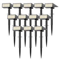 Holofotes solares para exteriores WENATY, pacote com 12 unidades, IP65, impermeáveis