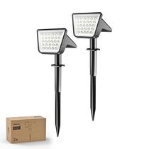 Holofotes solares Philips, pacote com 2 unidades, 28 LED 7500K, impermeáveis Holofotes solares Philips, pacote com 2 unidades, 28 LED 7500K, impermeáveis